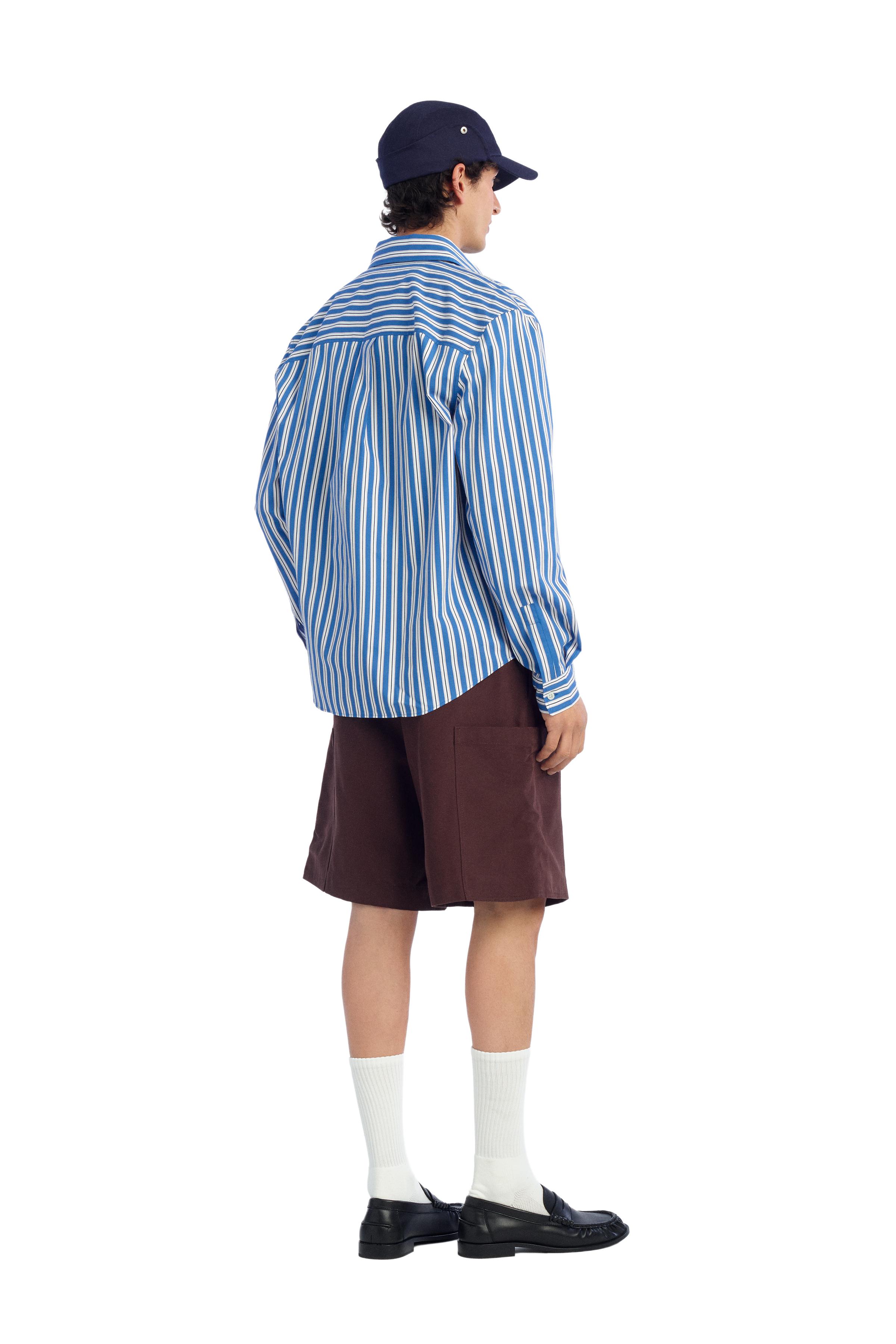 RELAXED FIT PLEATED CARGO SHORTS